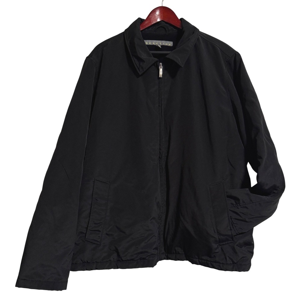 Kenneth Cole Reaction Mens XXL Black Full Zip Utility Jacket - Picture 1 of 8